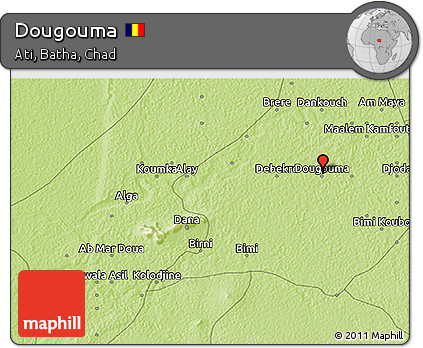 Physical 3D Map of Dougouma