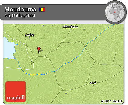 Physical 3D Map of Moudouma