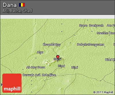 Physical 3D Map of Dana