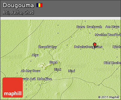 Physical 3D Map of Dougouma