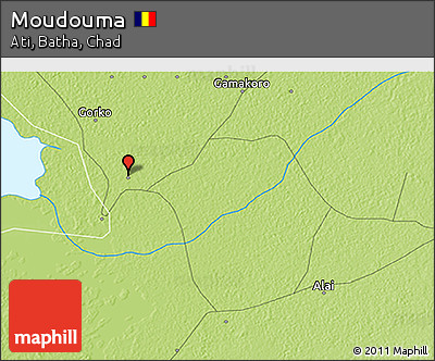 Physical 3D Map of Moudouma