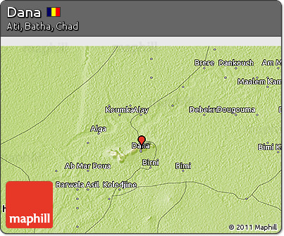 Physical 3D Map of Dana