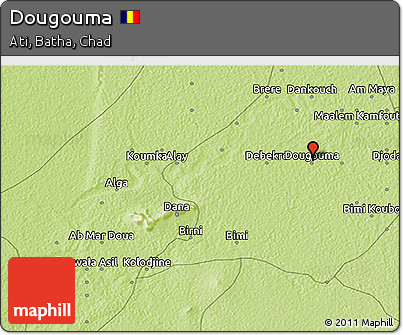 Physical 3D Map of Dougouma