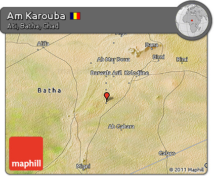Satellite 3D Map of Am Karouba