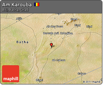 Satellite 3D Map of Am Karouba