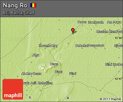 Physical Map of Nang Ro