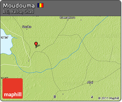 Physical Map of Moudouma