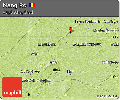 Physical Map of Nang Ro