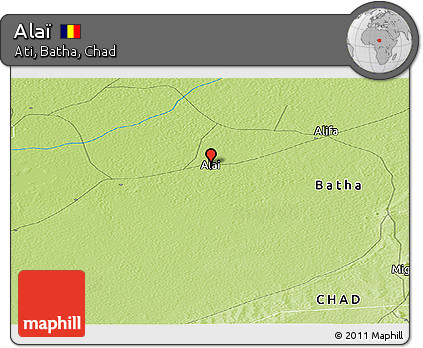 Physical Panoramic Map of Alaï