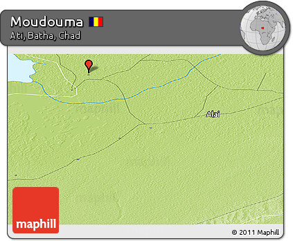 Physical Panoramic Map of Moudouma