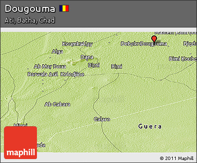Physical Panoramic Map of Dougouma