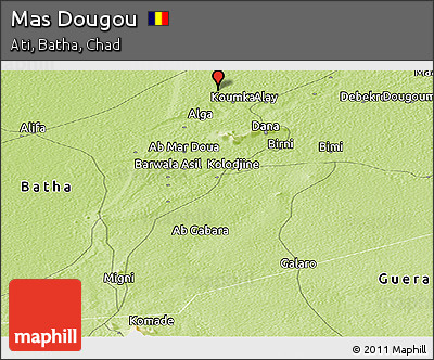 Physical Panoramic Map of Mas Dougou