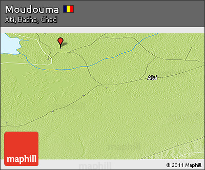 Physical Panoramic Map of Moudouma