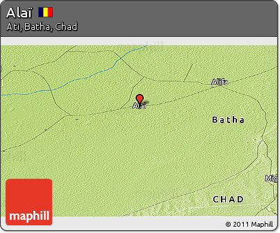 Physical Panoramic Map of Alaï