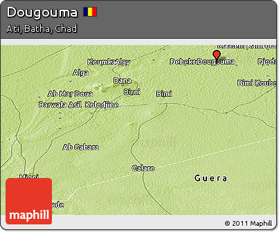 Physical Panoramic Map of Dougouma