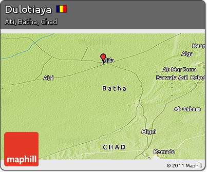 Physical Panoramic Map of Dulotiaya
