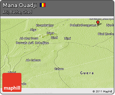 Physical Panoramic Map of Mana Ouadji