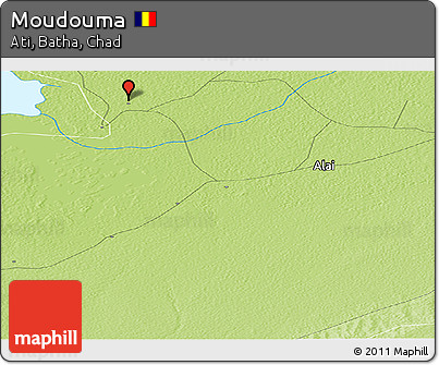 Physical Panoramic Map of Moudouma