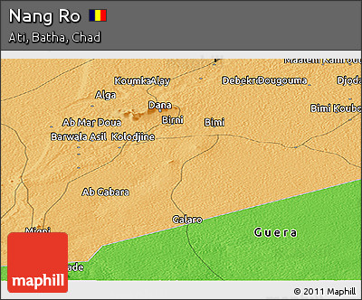 Political Panoramic Map of Nang Ro