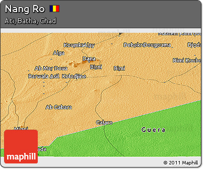 Political Panoramic Map of Nang Ro