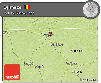 Physical 3D Map of Djiméze