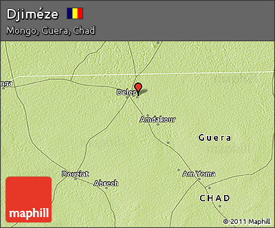 Physical 3D Map of Djiméze