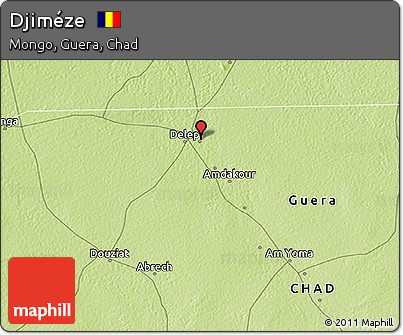 Physical 3D Map of Djiméze
