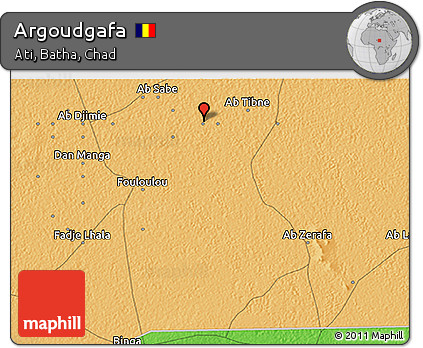 Political 3D Map of Argoudgafa