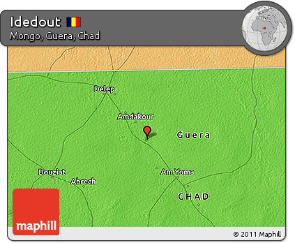 Political 3D Map of Idedout
