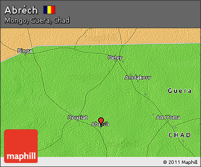 Political 3D Map of Abréch