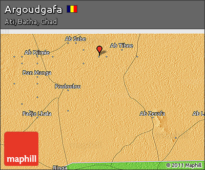 Political 3D Map of Argoudgafa