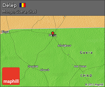 Political 3D Map of Délép