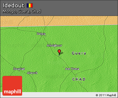 Political 3D Map of Idedout