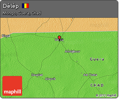 Political 3D Map of Délép