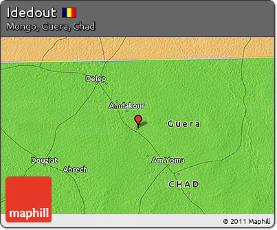 Political 3D Map of Idedout