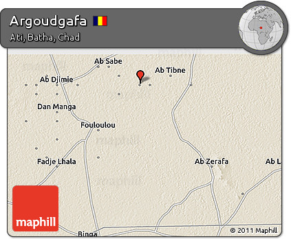 Shaded Relief 3D Map of Argoudgafa