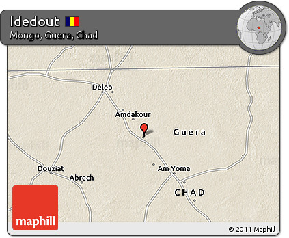 Shaded Relief 3D Map of Idedout