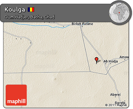 Shaded Relief 3D Map of Koulga