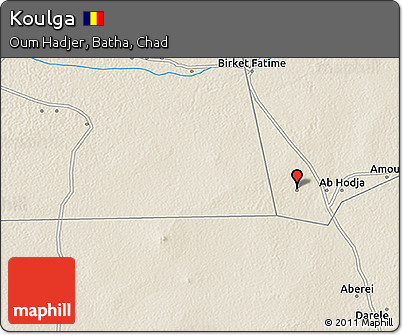Shaded Relief 3D Map of Koulga