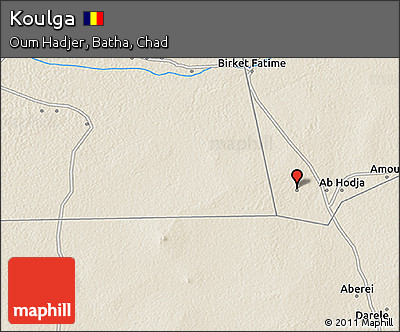 Shaded Relief 3D Map of Koulga