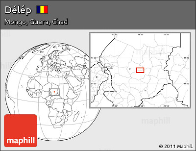 Blank Location Map of Délép