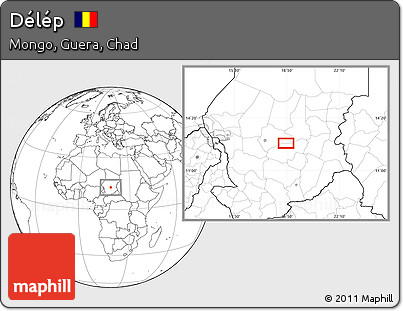 Blank Location Map of Délép