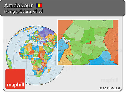 Political Location Map of Amdakour