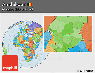Political Location Map of Amdakour
