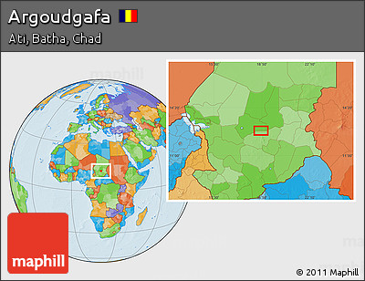 Political Location Map of Argoudgafa