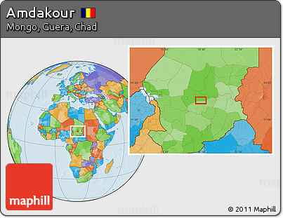 Political Location Map of Amdakour