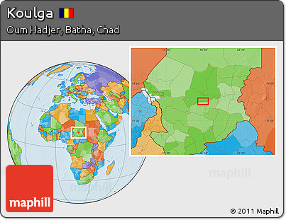 Political Location Map of Koulga