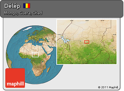 Satellite Location Map of Délép
