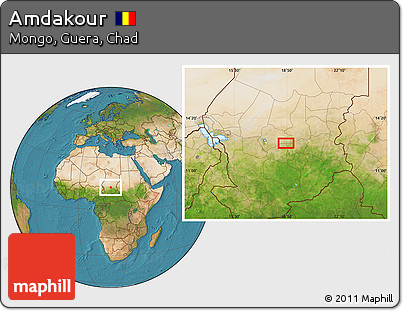 Satellite Location Map of Amdakour