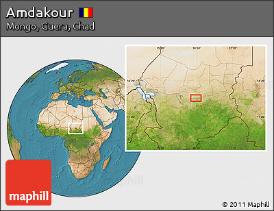 Satellite Location Map of Amdakour